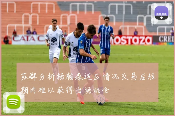 苏群分析杨瀚森适应情况交易后短期内难以获得出场机会